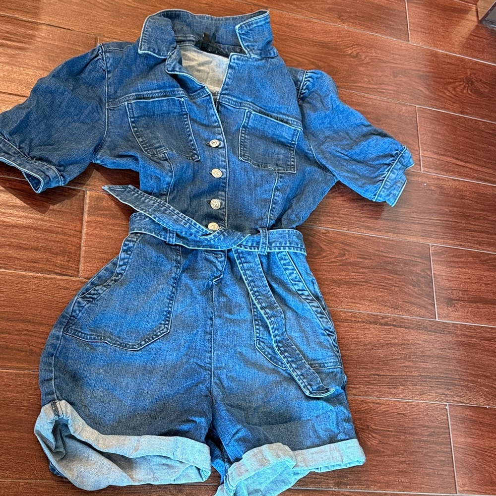 PAIGE Blue Denim Jumpsuit